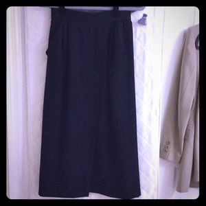 Long wool skirt made in France